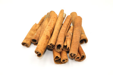 Cinnamon stick on isolated white background