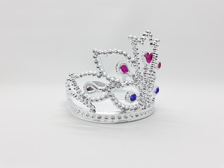 Silver Luxury Kingdom Crown For Princess Coronation in White Isolated Background © Yudhistira