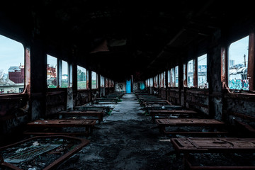 Mysterious abandoned train