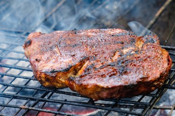 Summer nature grill bbq meat,  party backyard.