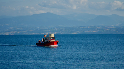 Fishing and sightseeing boats in Sinop harbor