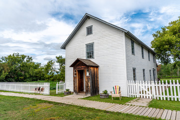 Exterior of the St. Antoine de Padoue Rectory at Batoche, Saskatchewan
