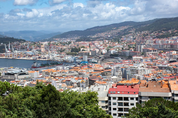 Naklejka na ściany i meble Vigo Harbour, Vigo, Spain