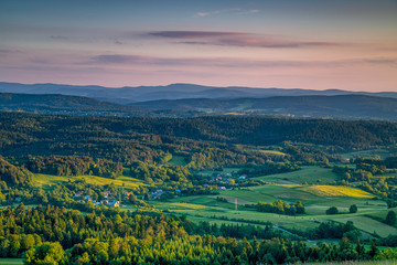 Fototapeta na wymiar Bajkowa panorama Bieszczad