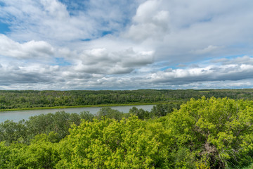 View of the Saskatchewan River and valley from the town of Batoche.. 