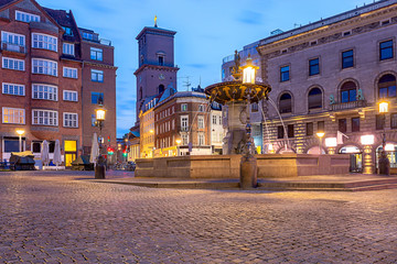 Naklejka premium Copenhagen. Square Amagertorv.