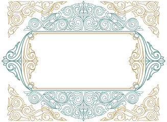Decorative ornate vintage design card