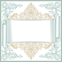 Decorative ornate vintage design card