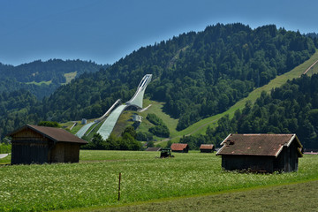 Olympiaschanze in Garmisch-Partenkirchen, Bayern, Deutschland
