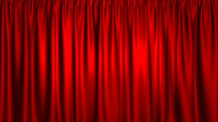 3D rendering of a beautiful curtain for a theater or opera stage