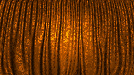 3D rendering of a beautiful curtain for a theater or opera stage