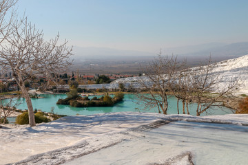 pamukkale glacier in denizli turkey