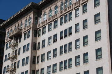 Fototapeta na wymiar building facade elements in Los Angeles
