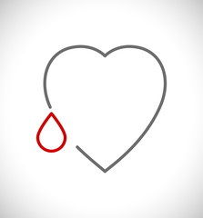 heart with drop icon