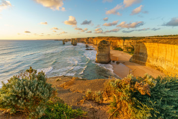 twelve apostles at sunset,great ocean road at port campbell, australia 93