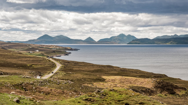 View across Inner Sound towards Skye in Scotland