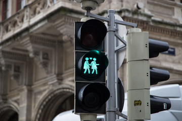Cross light in Vienna.