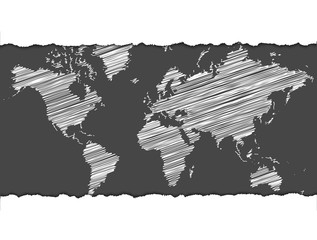 Fototapeta na wymiar white map of the world