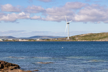 Sunny day in beach and Eolic power in Carraroe