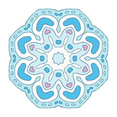 Blue circle ornament