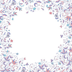 floral frame soft colors