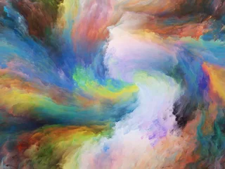 Photo sur Plexiglas Mélange de couleurs La vie virtuelle de la peinture
