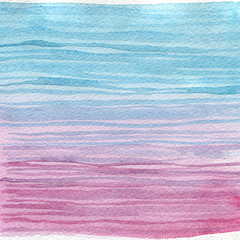 Blue and purple horizontal lines. Striped watercolor waves background.