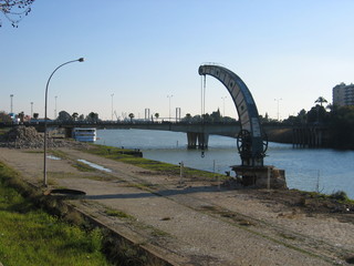 View of the Guadalquivir river in Seville, Spain