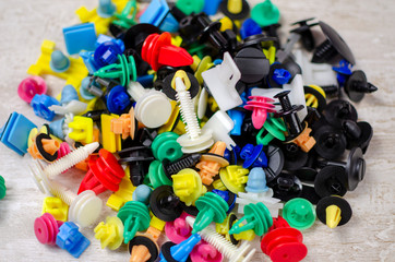 colorful buttons for fixing auto parts