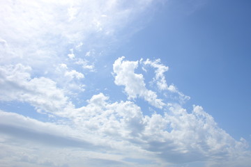 Schleierwolken und Schäfchenwolken am blauen Himmel - Wetterprognose