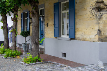 Typical front from an old dutch house in Valkenburg