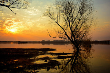 por do sol rio Uruguai Uruguaiana