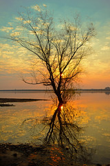 por do sol rio Uruguai Uruguaiana