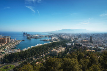 View of Malaga, Andalusia, Spain