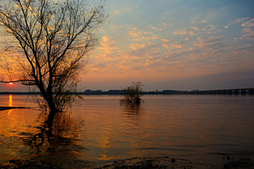 por do sol rio Uruguai Uruguaiana
