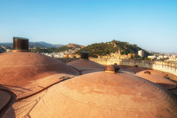 Fototapeta premium Roof of the Malaga Cathedral, Andalusia, Spain