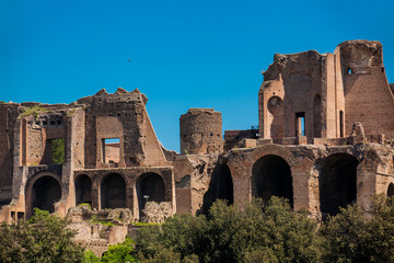 Temple of Apollo Palatinus on Palatine Hill of ancient Rome and Circus Maximus