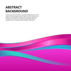 Vector abstract pink waves background.