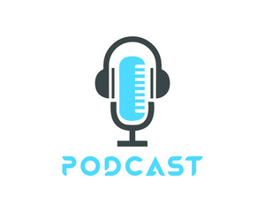 Podcast Logo Design | Creative Minimal Podcast Vector Logo Design Template