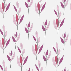 Texture with flowers and plants. Floral ornament. Original flowers pattern.