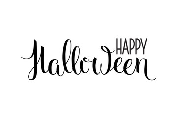 Vector_hand lettering Happy Halloween