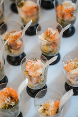 Canapes, fruits, cheese