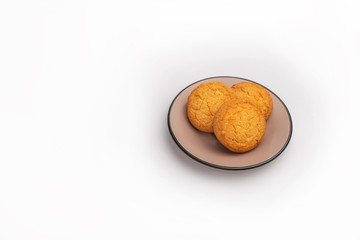tasty cookies on a white background