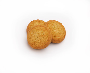 tasty cookies on a white background