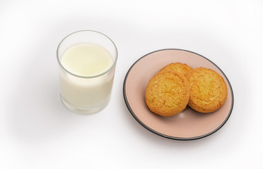 tasty cookies on a white background