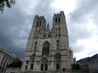 Fototapeta premium View of The Cathedral of St. Michael and St. Gudula.
