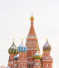 Fototapeta na wymiar Cupolas of the Saint Basil's Cathedral in Moscow, Russia