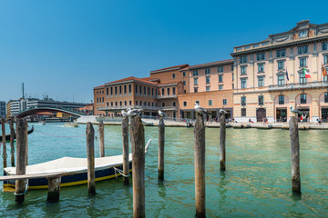 Obraz premium Farbenfrohes Venedig mit Canal Grande
