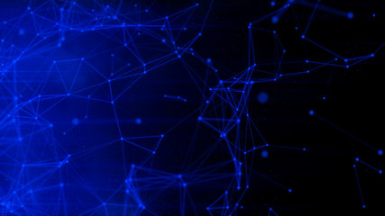 web connecting, futuristic data information roaming digital technology network, plexus of ai robot brain cell binary, server security cyber internet computer, abstract background 3d illustration