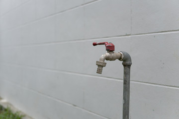 Garden faucet for water supply system concept